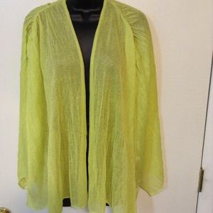 CHIC0'S LIME GREEN SHRUG SIZE 2